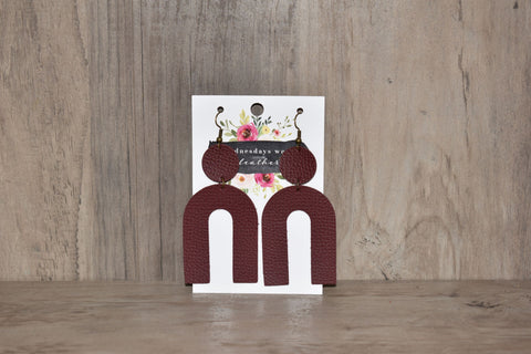 Stylized Leather Earrings