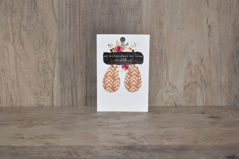Stylized Leather Earrings