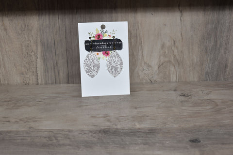 Stylized Leather Earrings